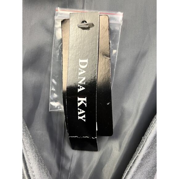 Dana‎ Kay Button Down Womens Plus Size 30W Jacket Metallic Gray Rhinestone NEW - Picture 7 of 8